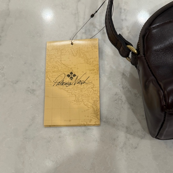 Patricia Nash Dark Brown Leather Crossbody Bag - Picture 6 of 9